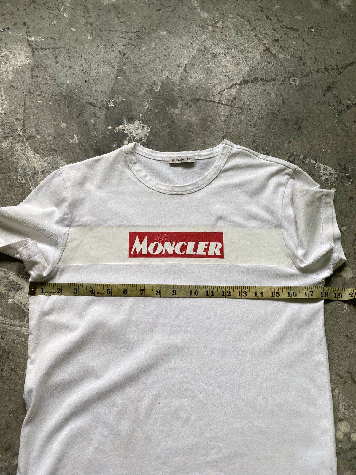 Moncler Moncler Box Logo White T-Shirt Size US S / EU 44-46 / 1 - 14 Thumbnail