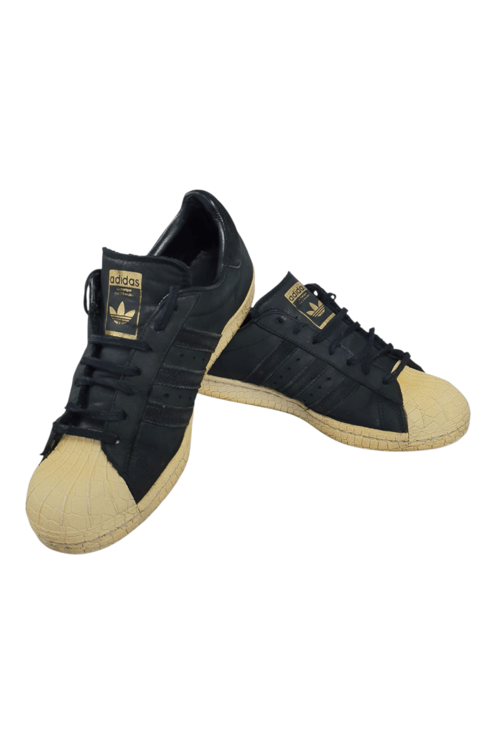 Adidas Adidas Superstar 80s Croc Toe – Black/Gold – EU 39⅓ (US 7.5) Size US 7.5 / EU 40-41 - 3 Thumbnail