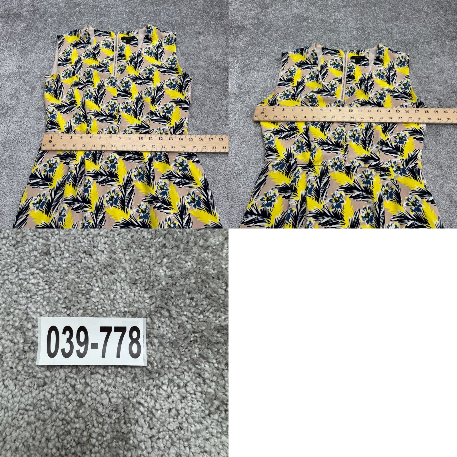 J.Crew J.Crew Silk Midi Sheath Dress Womens 8 Yellow Blue Floral Sleeveless Sundress Size M / US 6-8 / IT 42-44 - 10 Thumbnail