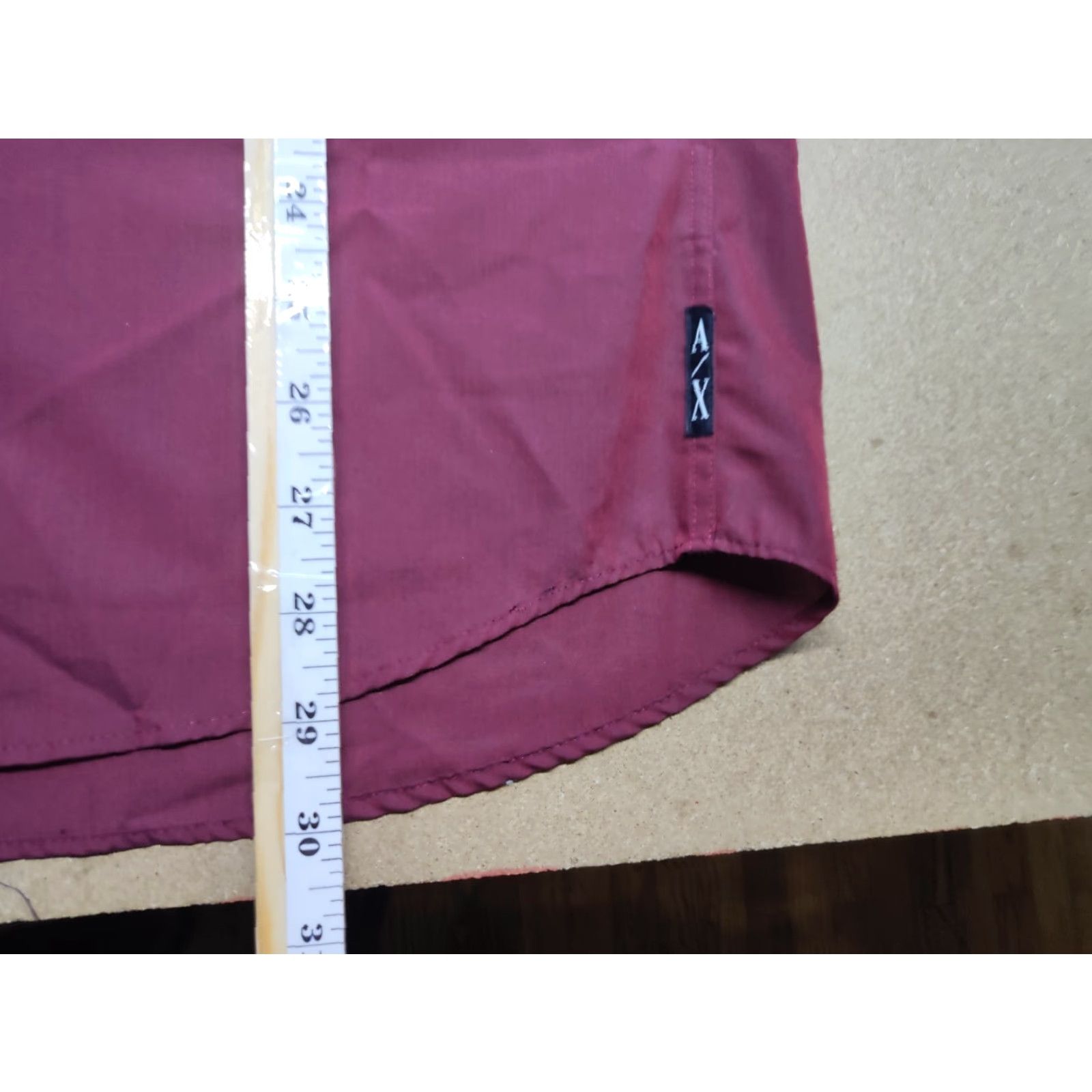 Armani Exchange Armani Exchange Mens Button-Up Shirt Velvet Red Long Sleeve Collared Plain S Cotton Button-Down Casual Mens Size US S / EU 44-46 / 1 - 6 Thumbnail