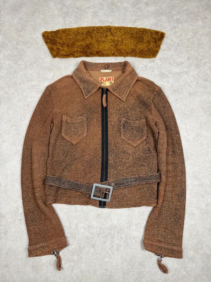 Jean Paul Gaultier 2000s Jean Paul Gaultier Brown Aged Raw Cotton Jacket Size M / US 6-8 / IT 42-44 - 2 Thumbnail