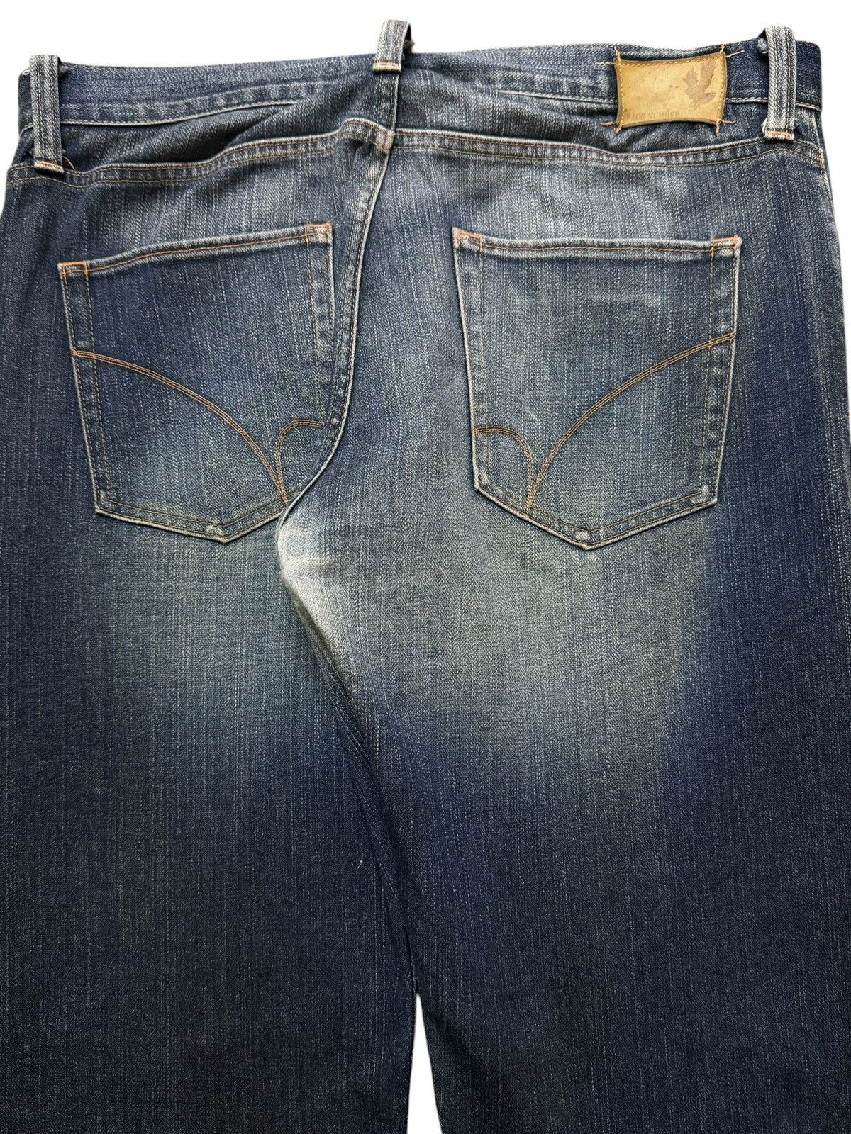 Sugar Cane Vintage 90s Japanese Half Selvedge Blue Faded Wide Leg Loose Size US 34 / EU 50 - 5 Thumbnail