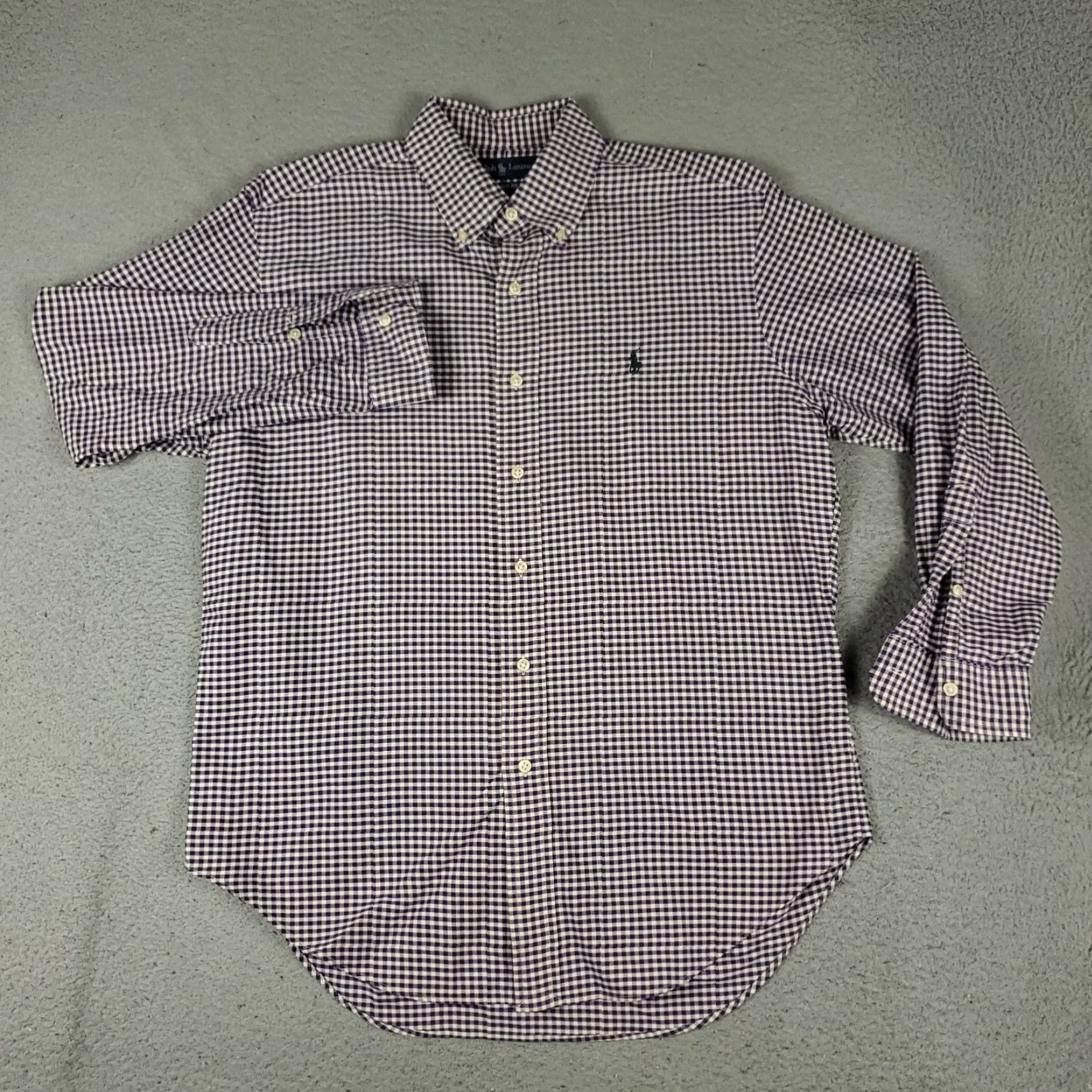 Ralph Lauren Ralph Lauren Button-Up Shirt Mens Medium Purple Check Long Sleeve Casual Modern Size US M / EU 48-50 / 2 - 3 Thumbnail