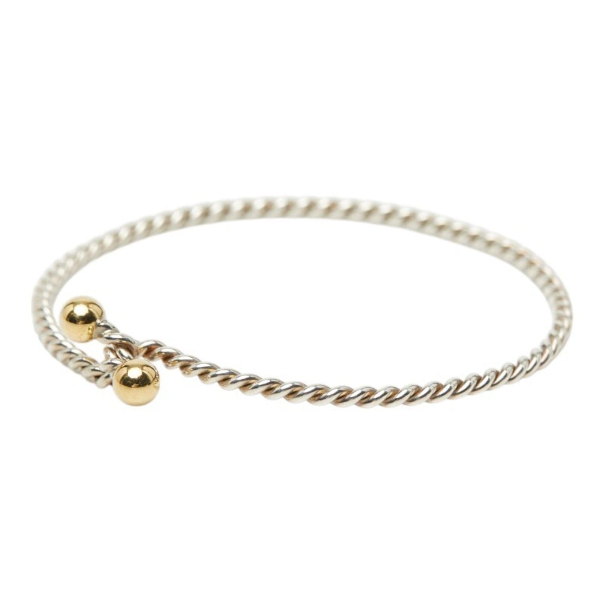 Tiffany & Co. Tiffany & Co. Double Eye Twist Bangle Bracelet, Silver and Gold (SV925), 18K Yellow Combination, Women's. Size ONE SIZE - 1 Thumbnail