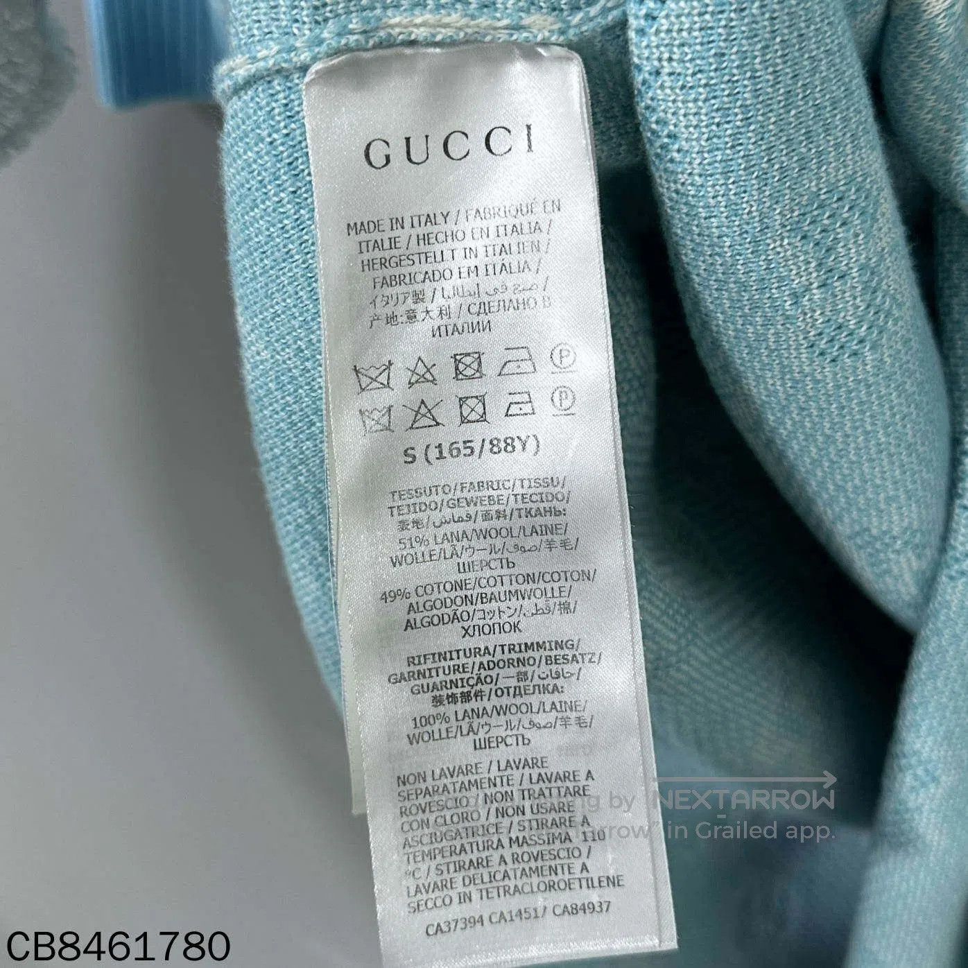 Gucci Gucci Sky Blue Full Print Dress. Size S / US 4 / IT 40 - 5 Thumbnail