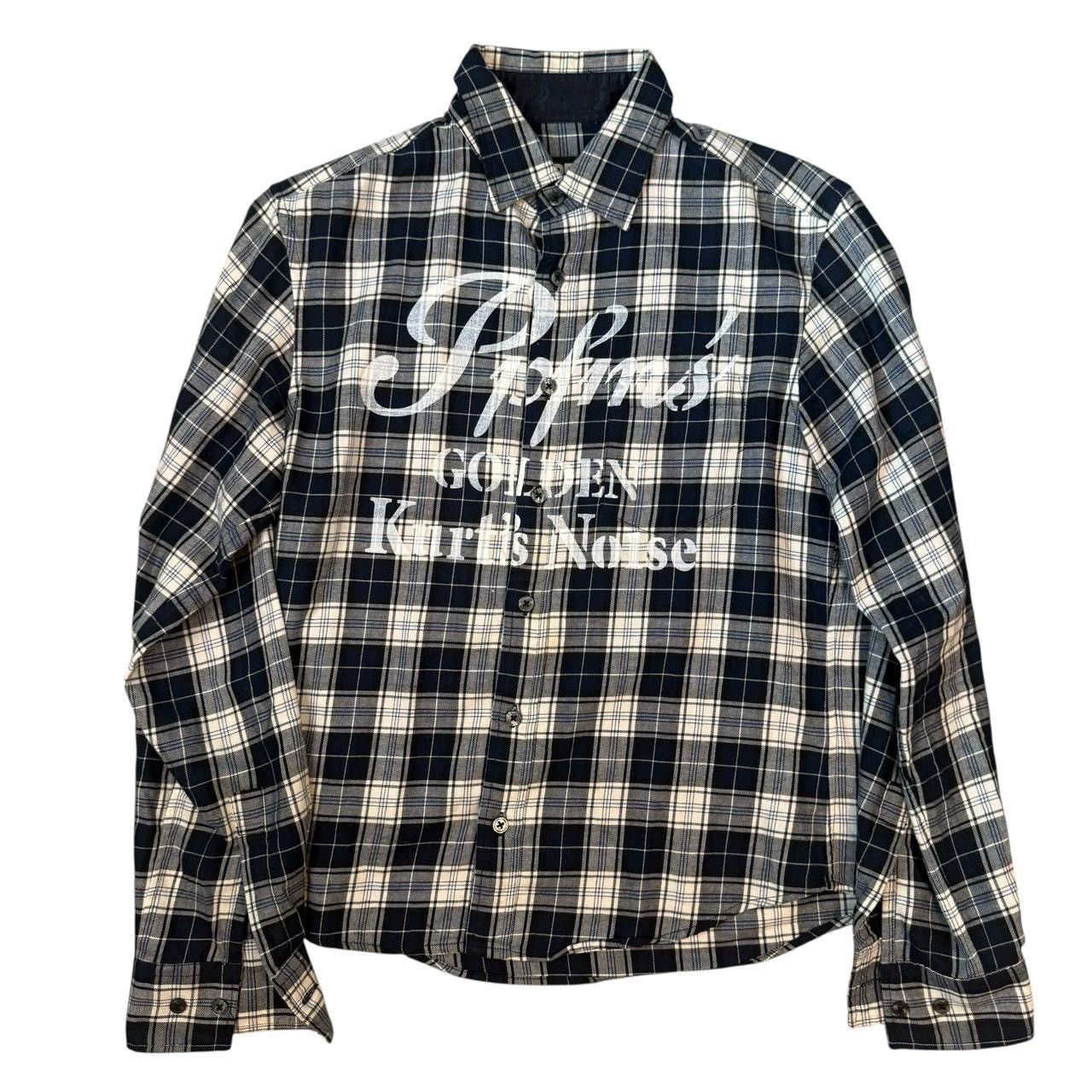 PPFM PPFM Checkered Flannel Shirt y2k Navy/Gray Size US M / EU 48-50 / 2 - 1 Thumbnail