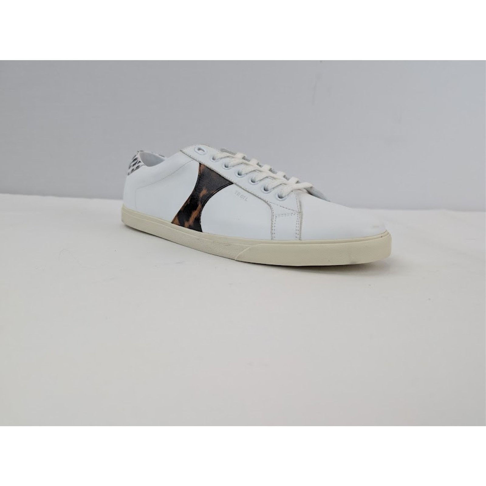 Celine o1rshd1 Smooth Leather Low Top Sneakers in White / Brown Size US 8 / EU 41 - 2 Thumbnail