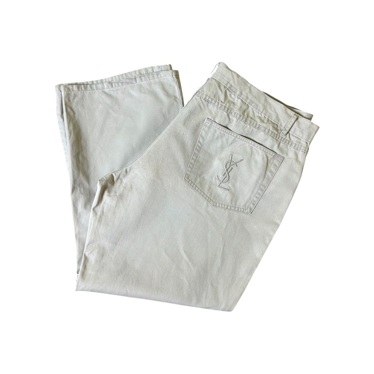 Yves Saint Laurent Vintage Yves Saint Laurent Big Logo Pants Size US 37 - 1 Thumbnail