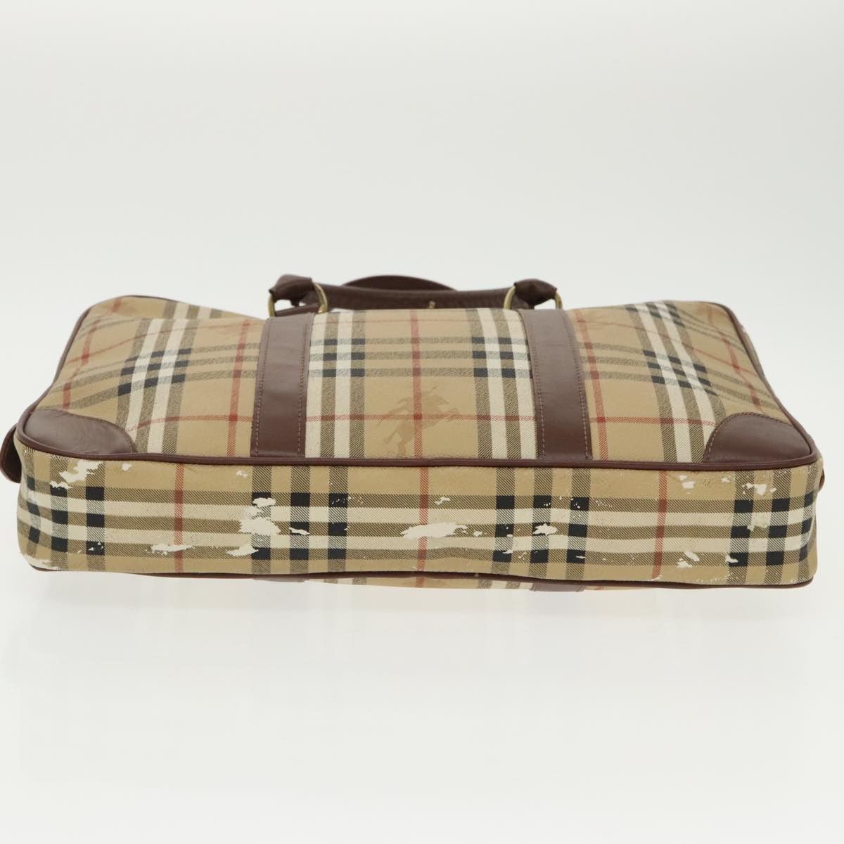 Burberry Burberry Nova Check Hand Bag Pvc Beige Gold Size ONE SIZE - 5 Thumbnail