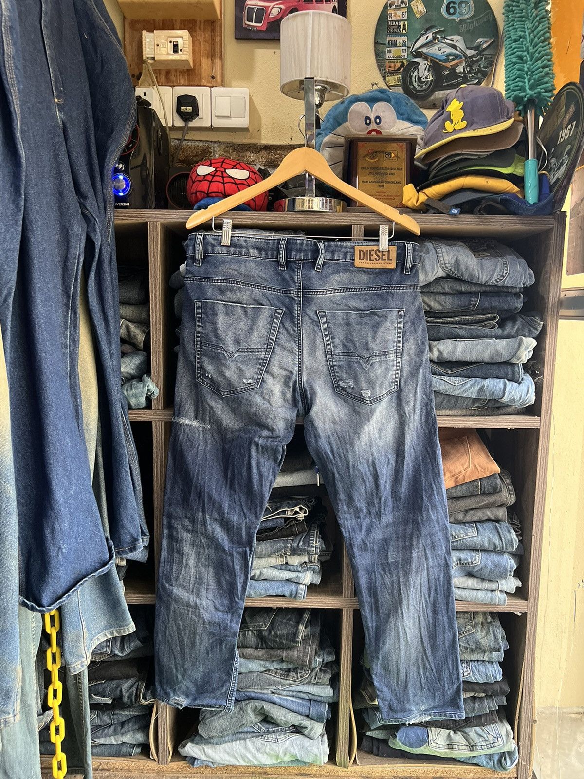 Diesel 🔥Vintage Diesel Stretchable Distressed Denim Sweatpants Size US 36 / EU 52 - 3 Thumbnail