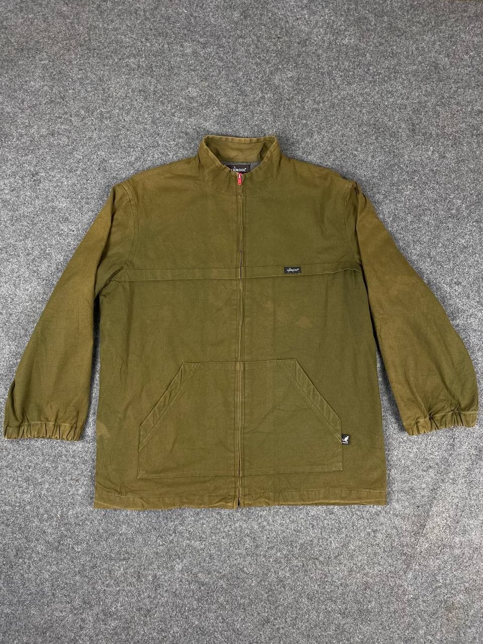 kangol dark green cotton jacket slightly faded