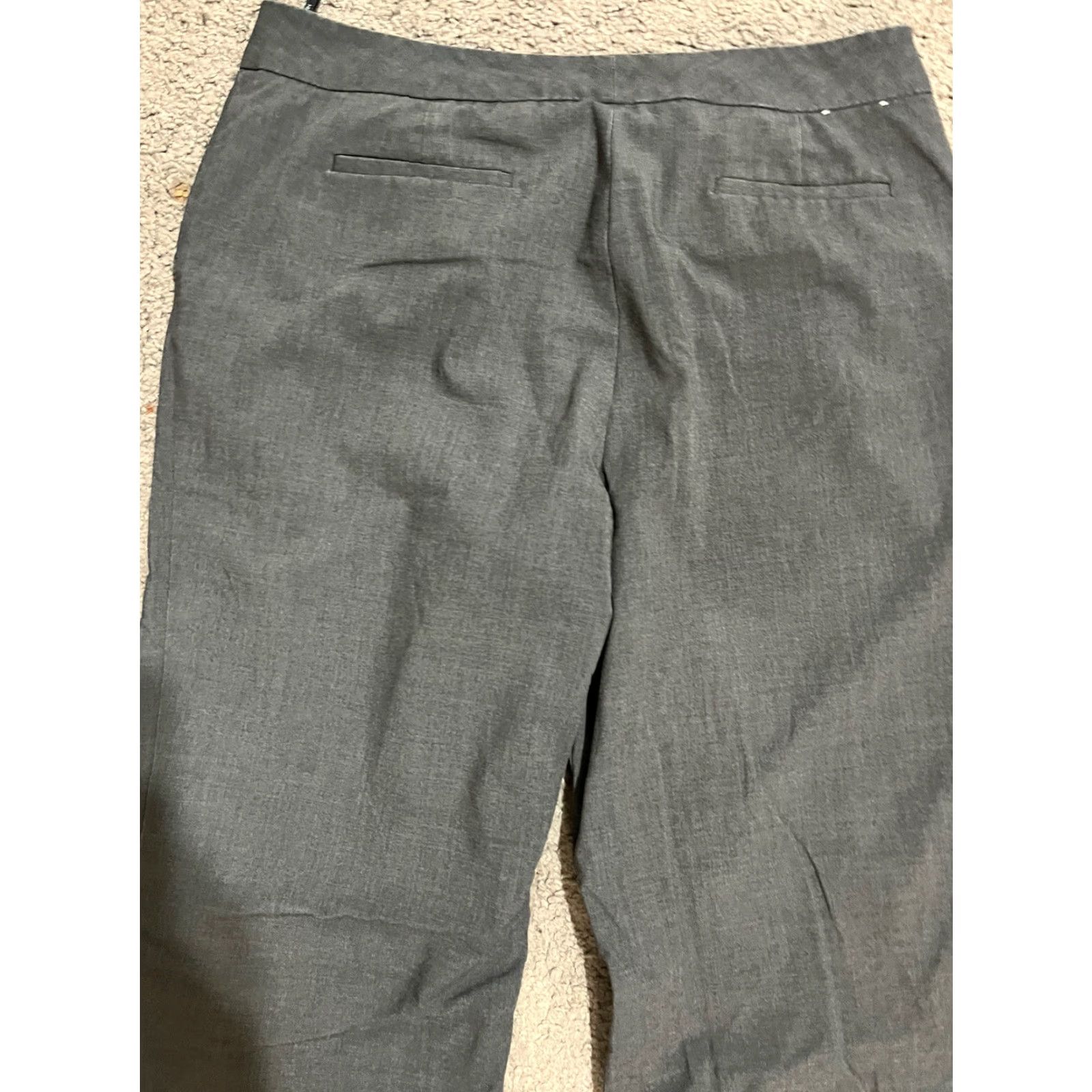Calvin Klein Calvin Klein Dress Pants Womens 14 Gray Classic Fit Polyester Spandex Front Flat Pockets Modern Size 36" / US 14 / IT 50 - 5 Thumbnail
