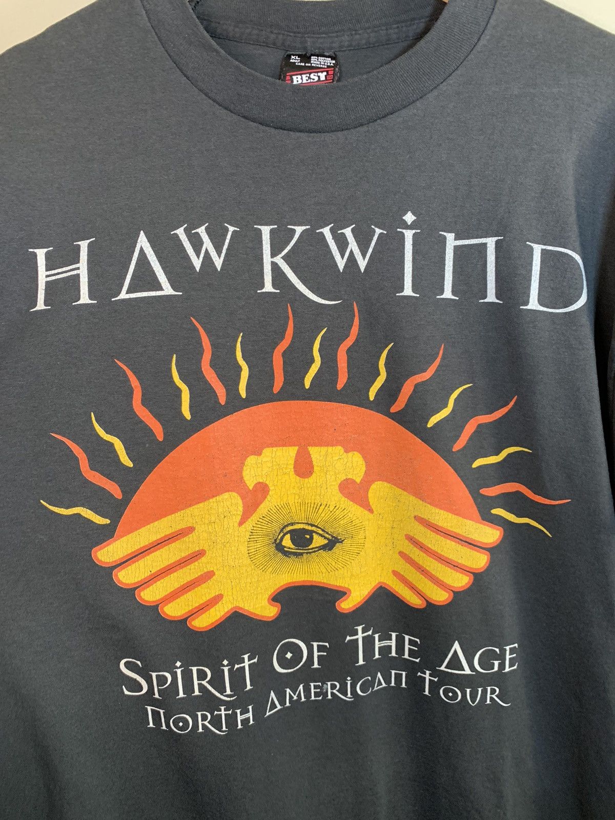 Band Tees × Vintage *RARE* Vintage 1995 Hawkwind Spirit Of The Age Tour T-Shirt Size US XL / EU 56 / 4 - 3 Thumbnail