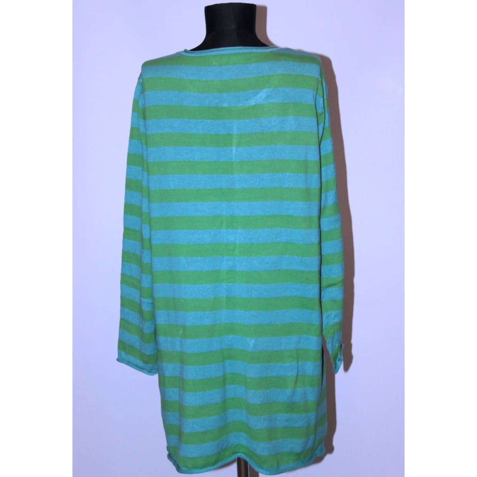 Vintage Gudrun Sjoden Cardigan Jumper Womens Linen Cotton L Multicoloured Round Neck Size L / US 10 / IT 46 - 2 Thumbnail