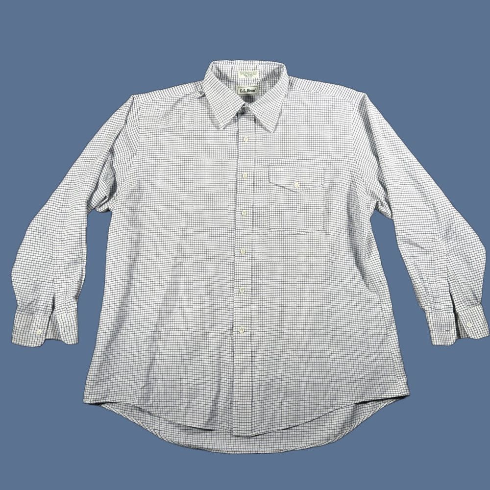Vintage LL Bean Long Sleeve Button Down Shirt Men’s 17.5 Blue Size US XXL / EU 58 / 5 - 1 Thumbnail