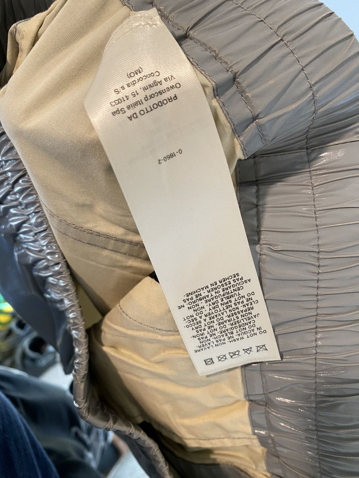 Rick Owens Drkshdw Rick Owens Drop Crotch Grey Vinyl Pants Size US 30 / EU 46 - 10 Thumbnail