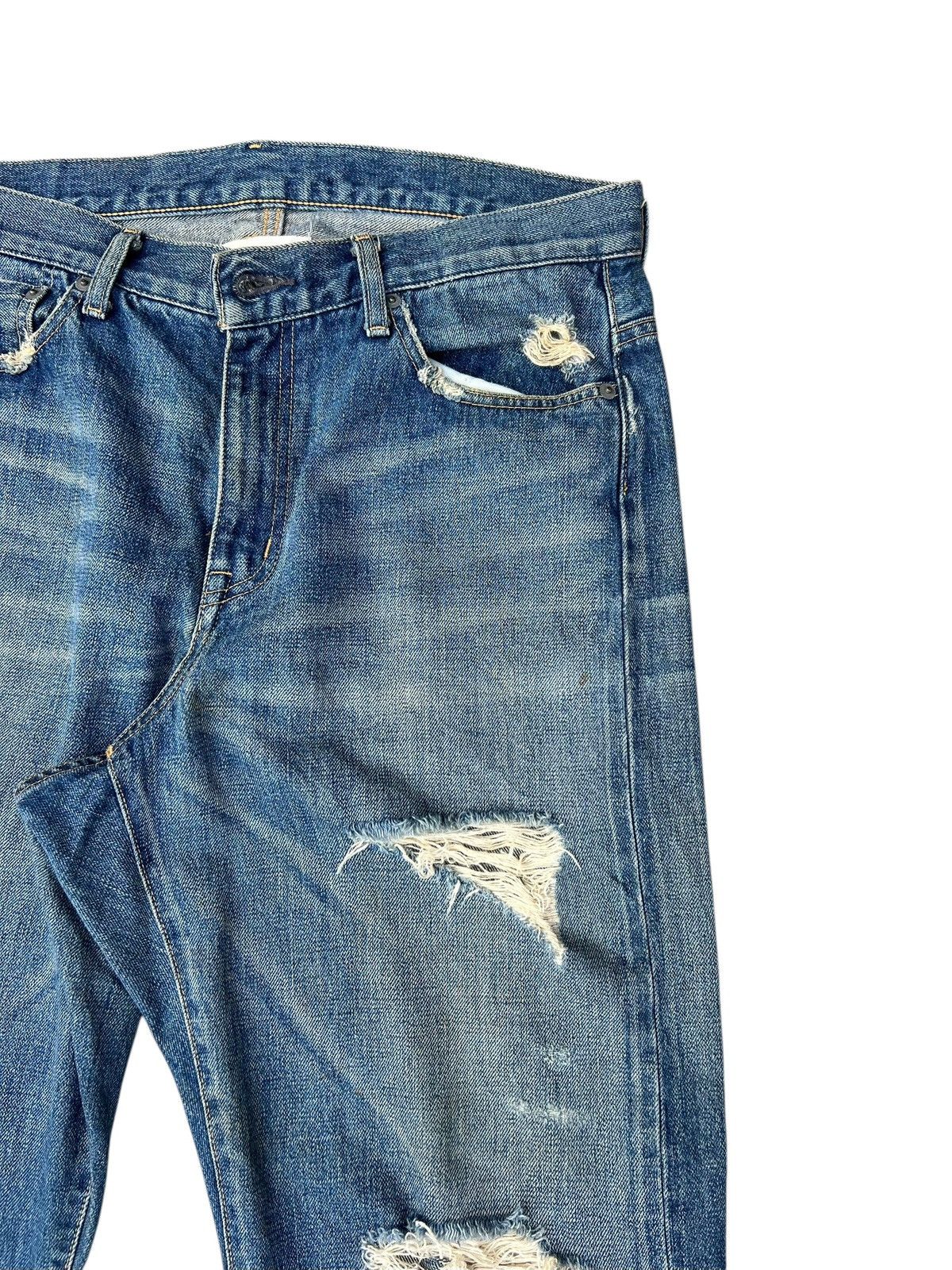 WHIZ LIMITED Whiz Limited Japan Ripped Distress Denim Selvedge Jeans Size US 32 / EU 48 - 11 Thumbnail