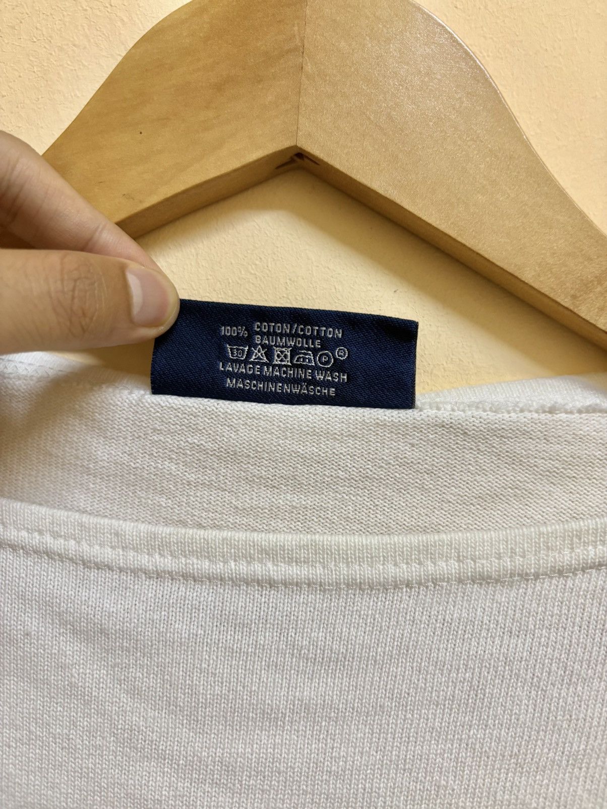 Saint James Vintage Saint James Plain White Long Sleeve Size US M / EU 48-50 / 2 - 8 Thumbnail