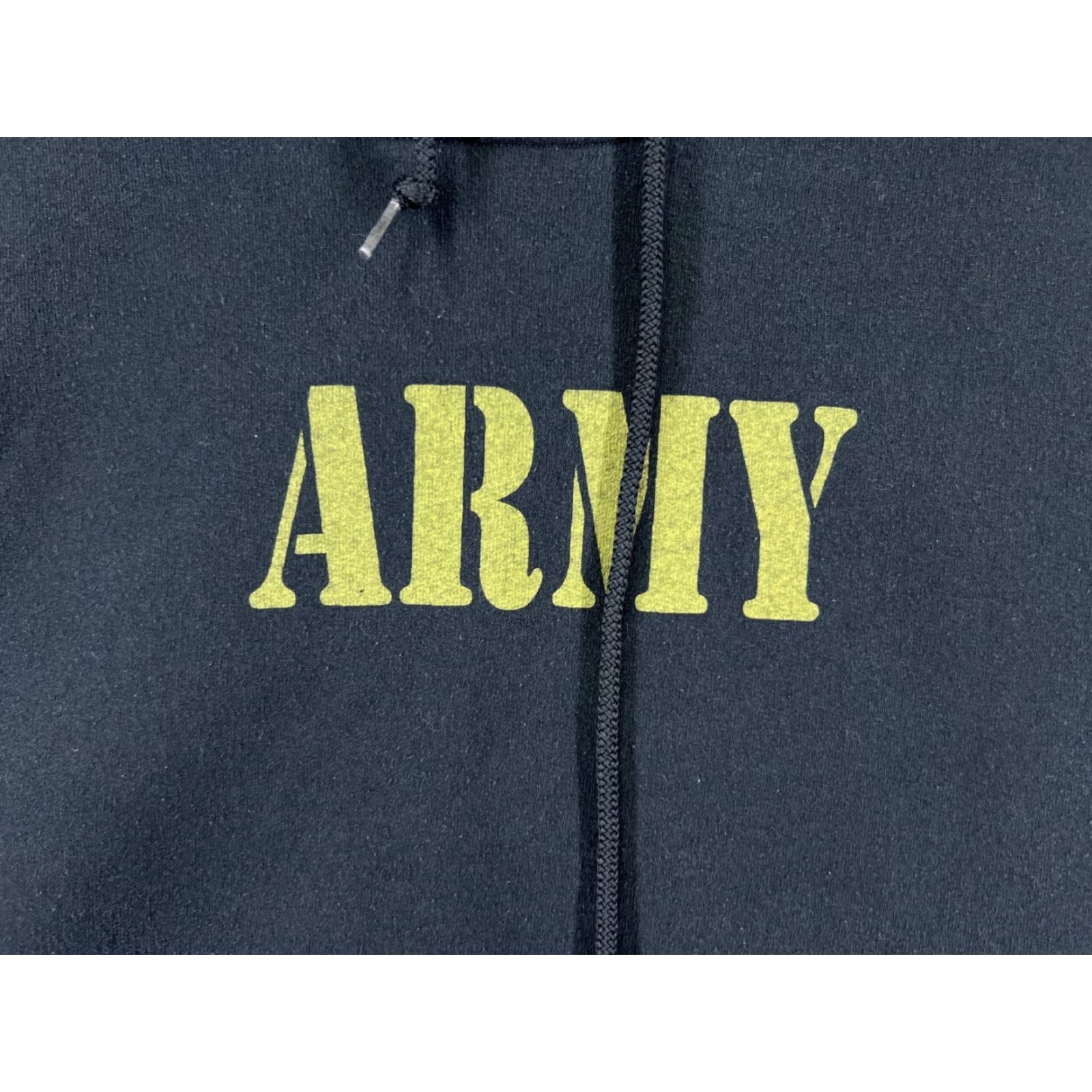 Jerzees US Army Hoodie Mens Regular M Black Cotton Blend Jersey Pocket Logo Crew Neck Pullover Size US M / EU 48-50 / 2 - 6 Thumbnail
