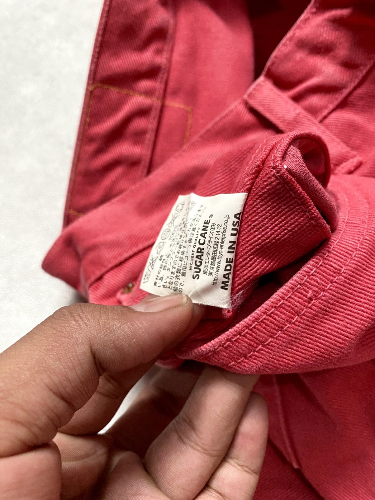 Sugar Cane 🔥RARE🔥 VTG SUGAR CANE RED DENIM Size US 31 - 17 Thumbnail