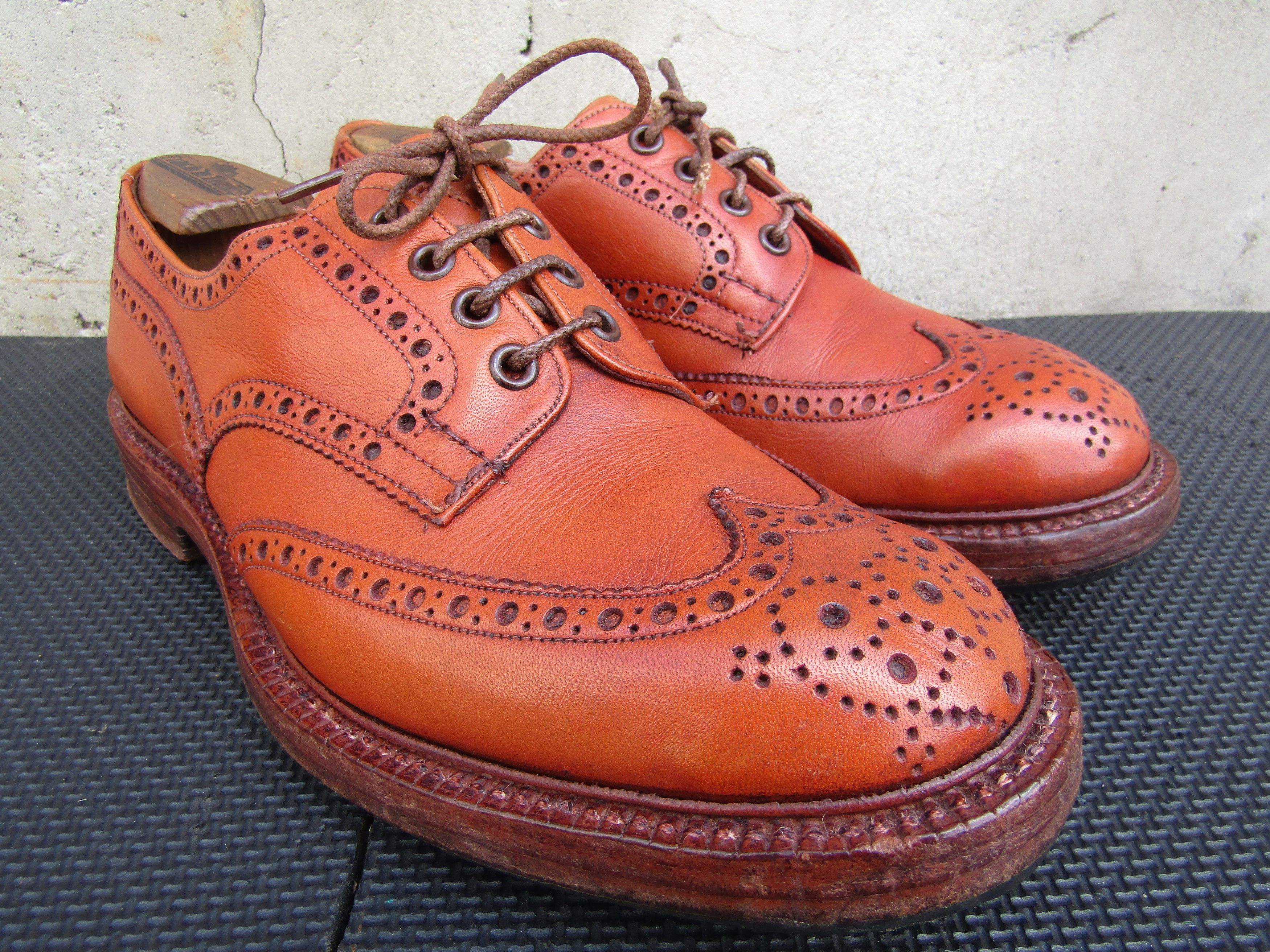 Tricker's Vintage Tricker's Brown Leather Derby Brogue Bench Size US 9 / EU 42 - 3 Thumbnail
