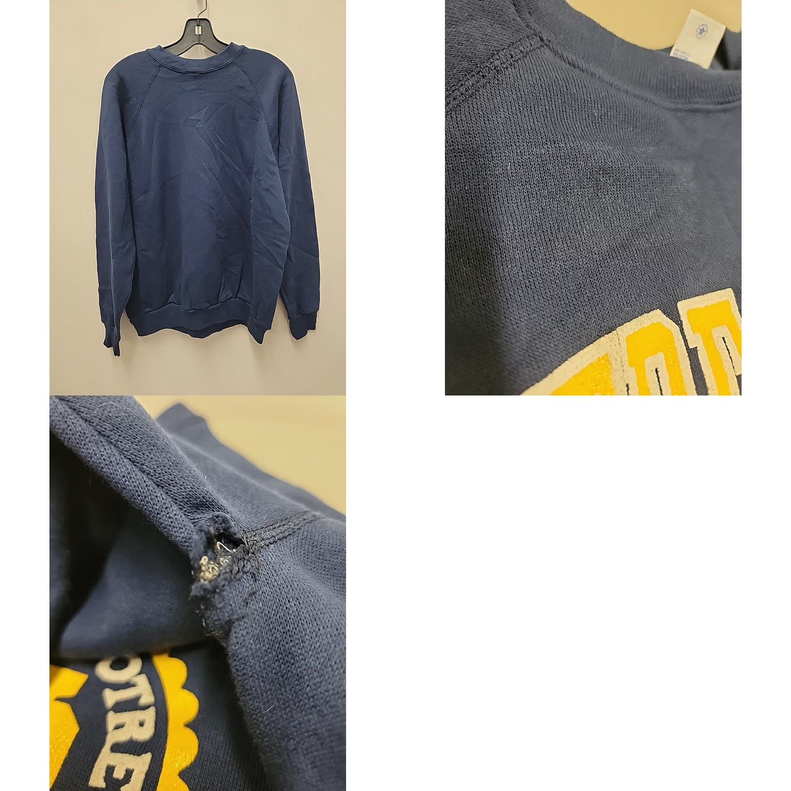Tultex VINTAGE Tultex Notre Dame Fighting Irish Crewneck Sweatshirt XL Navy Graphic Print Mens Sweatshirt Size US XL / EU 56 / 4 - 8 Thumbnail