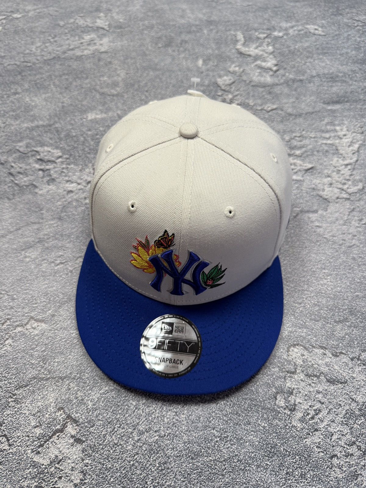 New York Yankees × Vintage Crazy Vintage Y2K New York Yankees Cap Drill Graffiti Style Size ONE SIZE - 5 Thumbnail