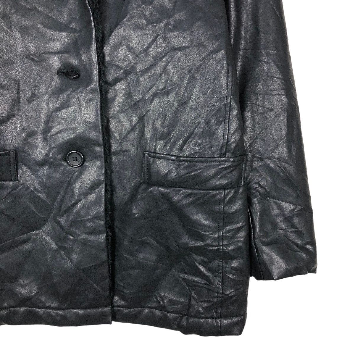 Japanese Brand 🔥Vtg Leather Jacket Biker Shearling Ines De La Fressange Size US M / EU 48-50 / 2 - 5 Thumbnail