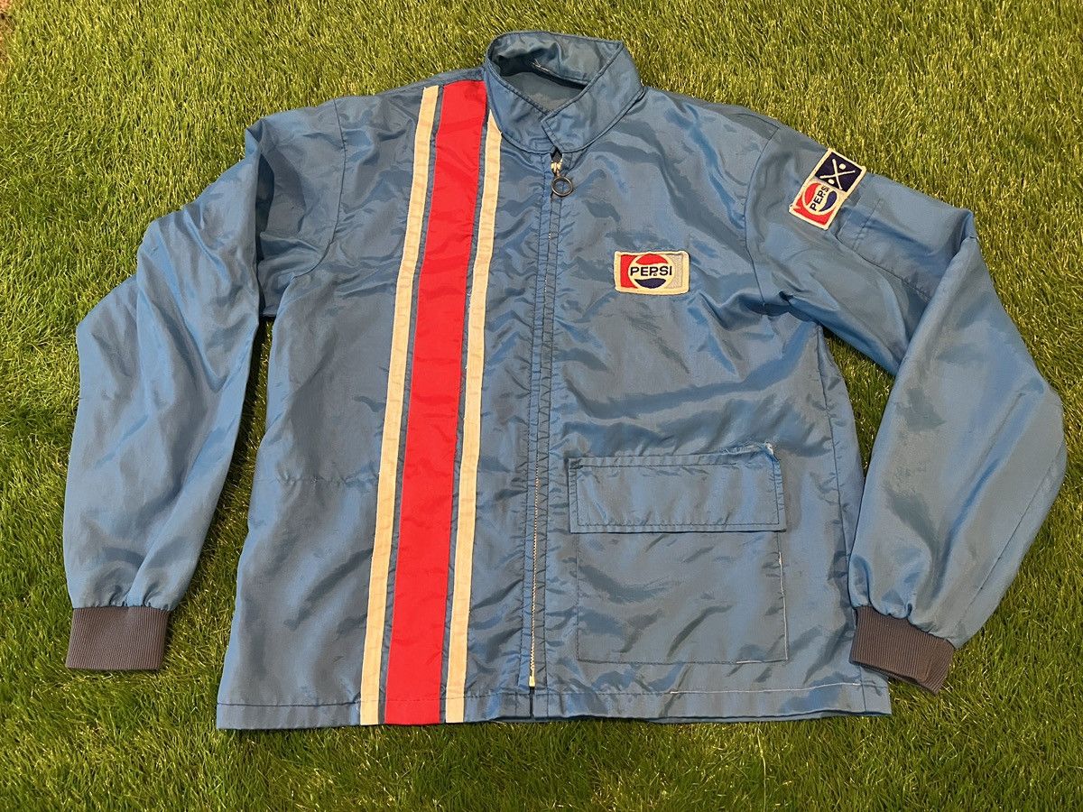 Pepsi VINTAGE 1970’s PEPSI Racing Jacket Windbreaker Blue w Logos Size US L / EU 52-54 / 3 - 1 Thumbnail