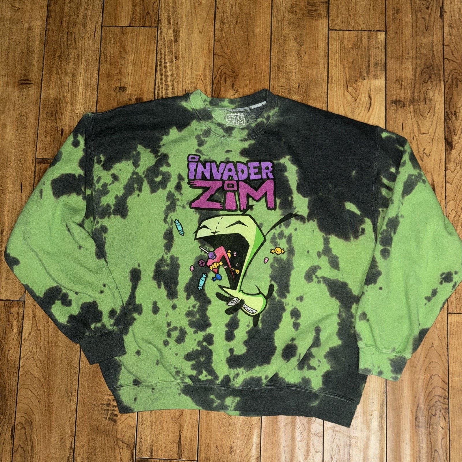 Cartoon Network × Nickelodeon × Vintage Invader Zim Crewneck Sweater Green Large 24x26 Size US L / EU 52-54 / 3 - 1 Thumbnail