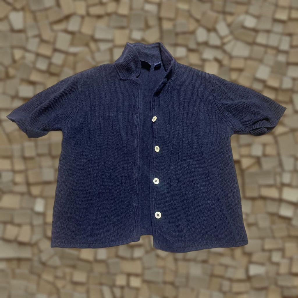 Vintage Crazy Horse Shirt Women's Size Large Blue Button Up Short Sleeve Size L / US 10 / IT 46 - 1 Thumbnail