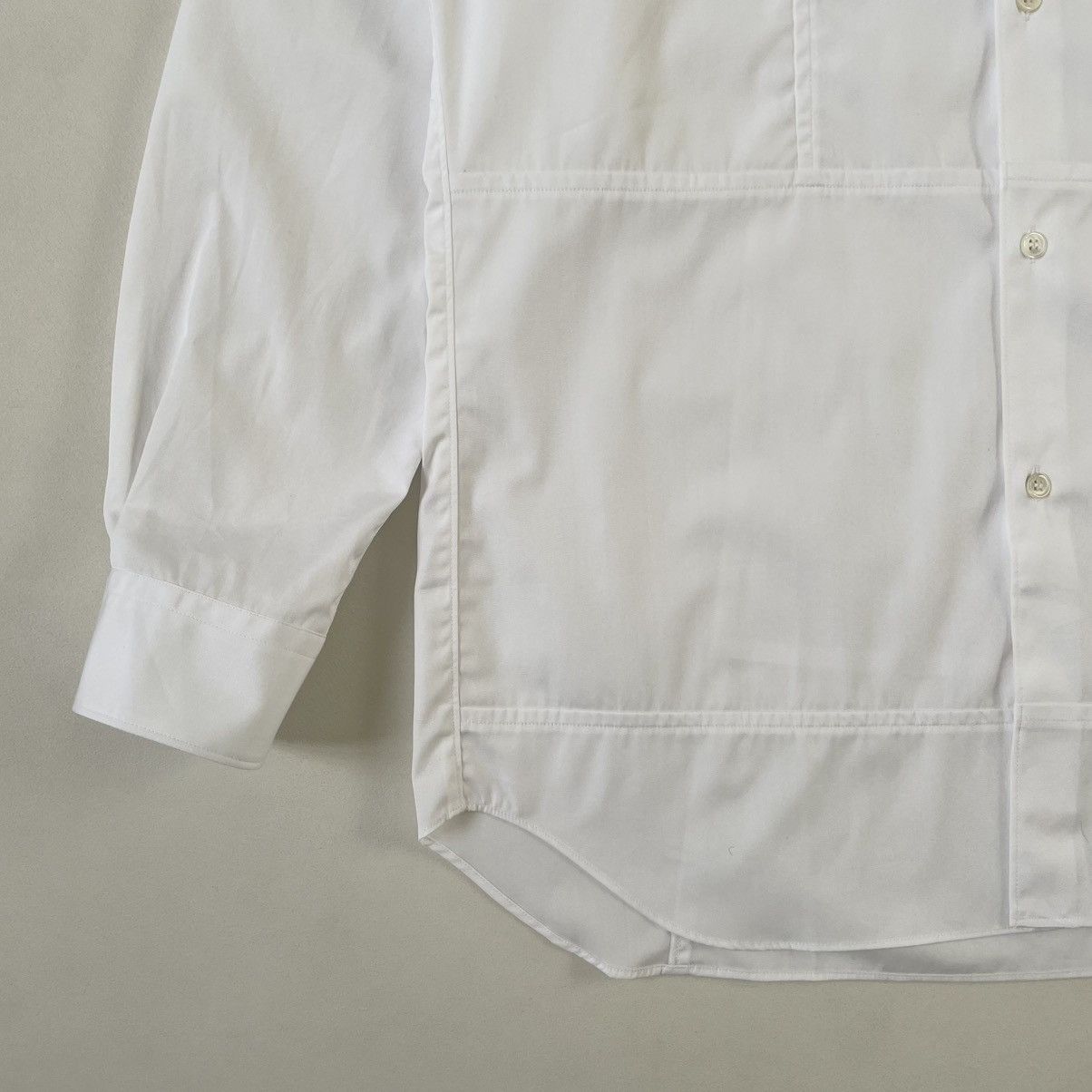 Comme des Garcons White Cotton ‘Patchwork Panelled’ Shirt Size US M / EU 48-50 / 2 - 6 Thumbnail