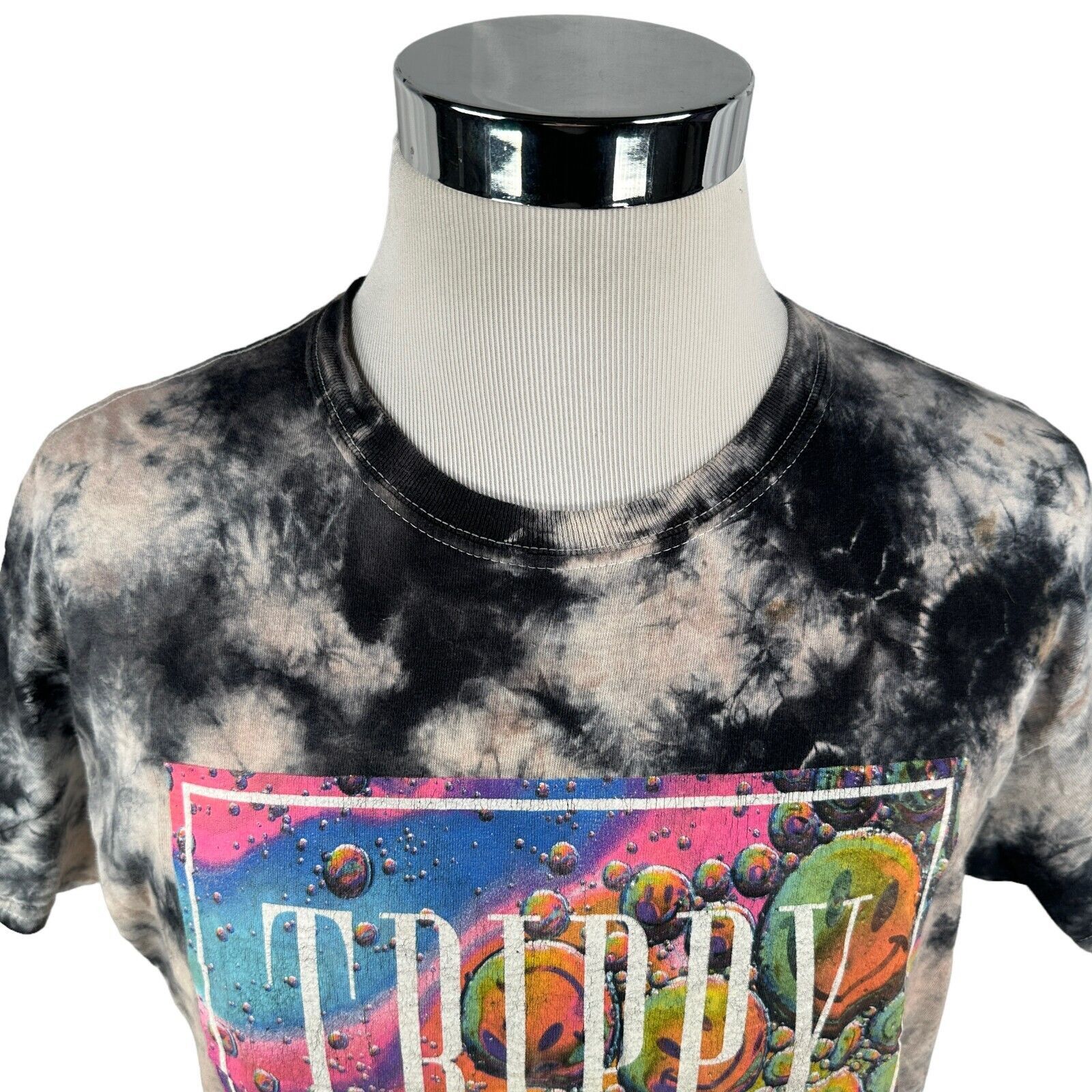 The Unbranded Brand Vintage Trippy T-Shirt M Black Hippie Tie Dye Graphic Crew Size US M / EU 48-50 / 2 - 2 Thumbnail