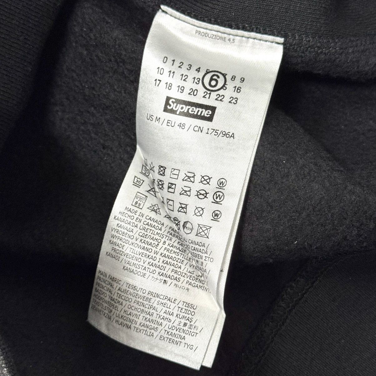 Supreme Supreme Maison Margiela MM6 Foil Box Logo Hoodie Black Size US M / EU 48-50 / 2 - 6 Thumbnail