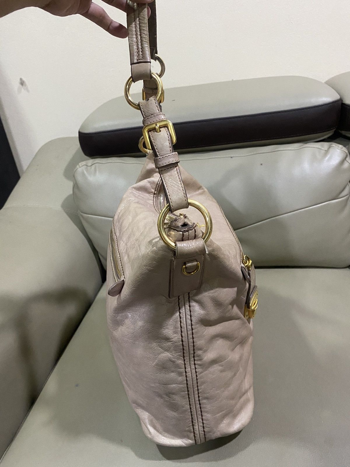 Prada Authentic Prada Saffiano Leather Shoulder Hobo Bag Size ONE SIZE - 6 Thumbnail