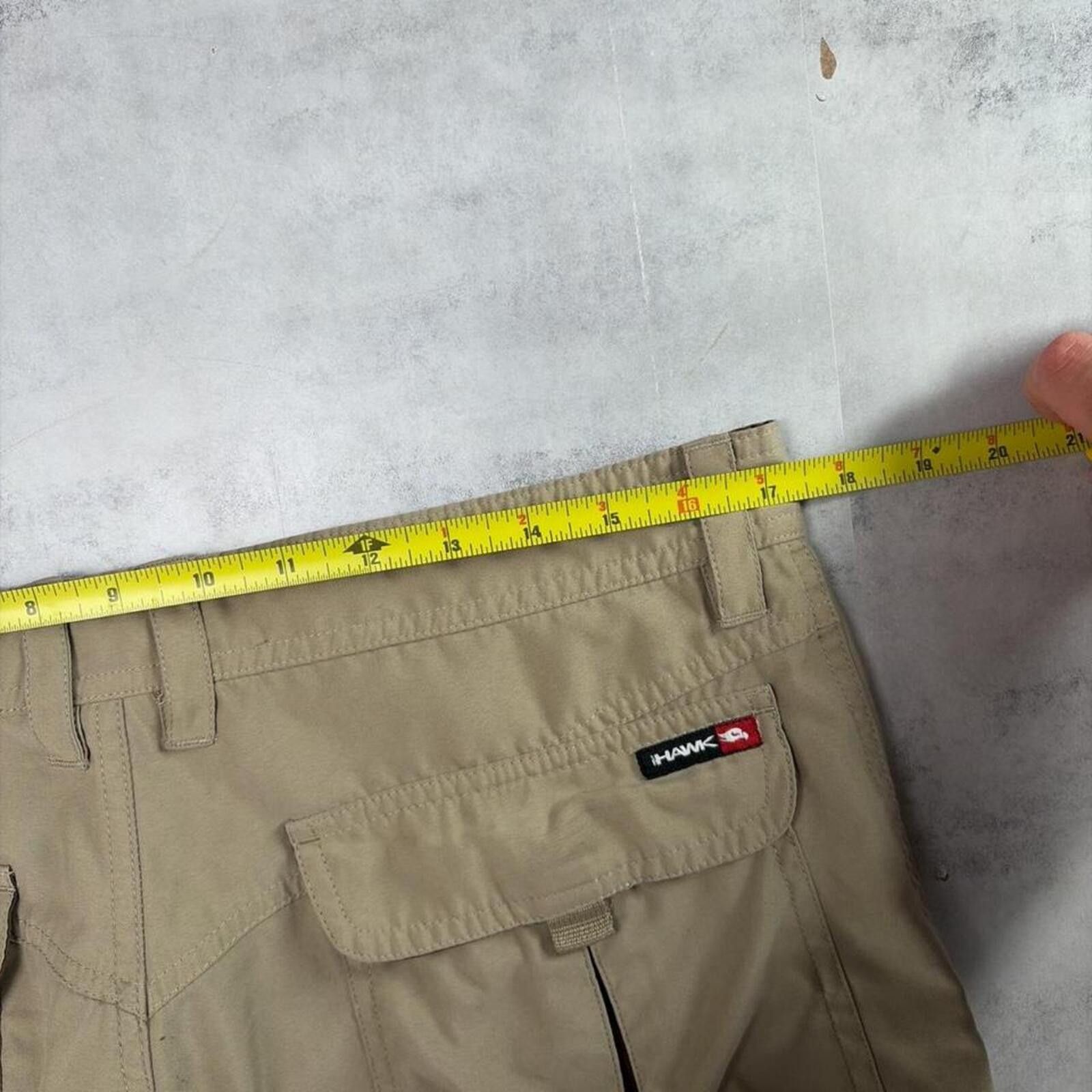 Other Y2K Beige Tony Hawk Surf Grunge Baggy Cargo Board Shorts Size US 34 / EU 50 - 6 Thumbnail