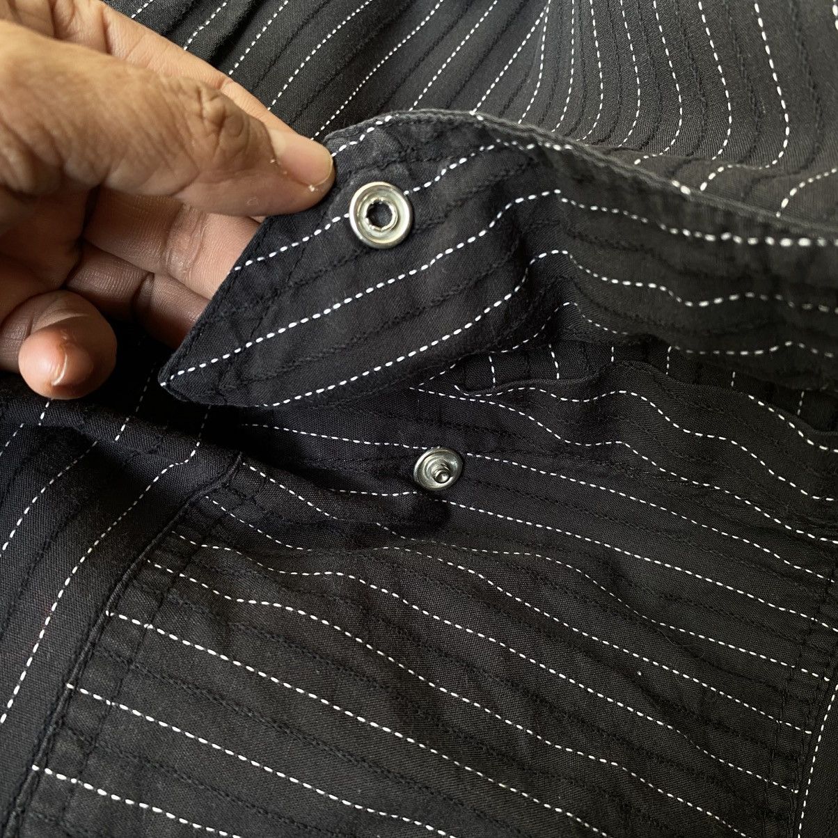 Dickies Dickies Black Shirt with White and Black Stitched Stripes Size US XXL / EU 58 / 5 - 9 Thumbnail