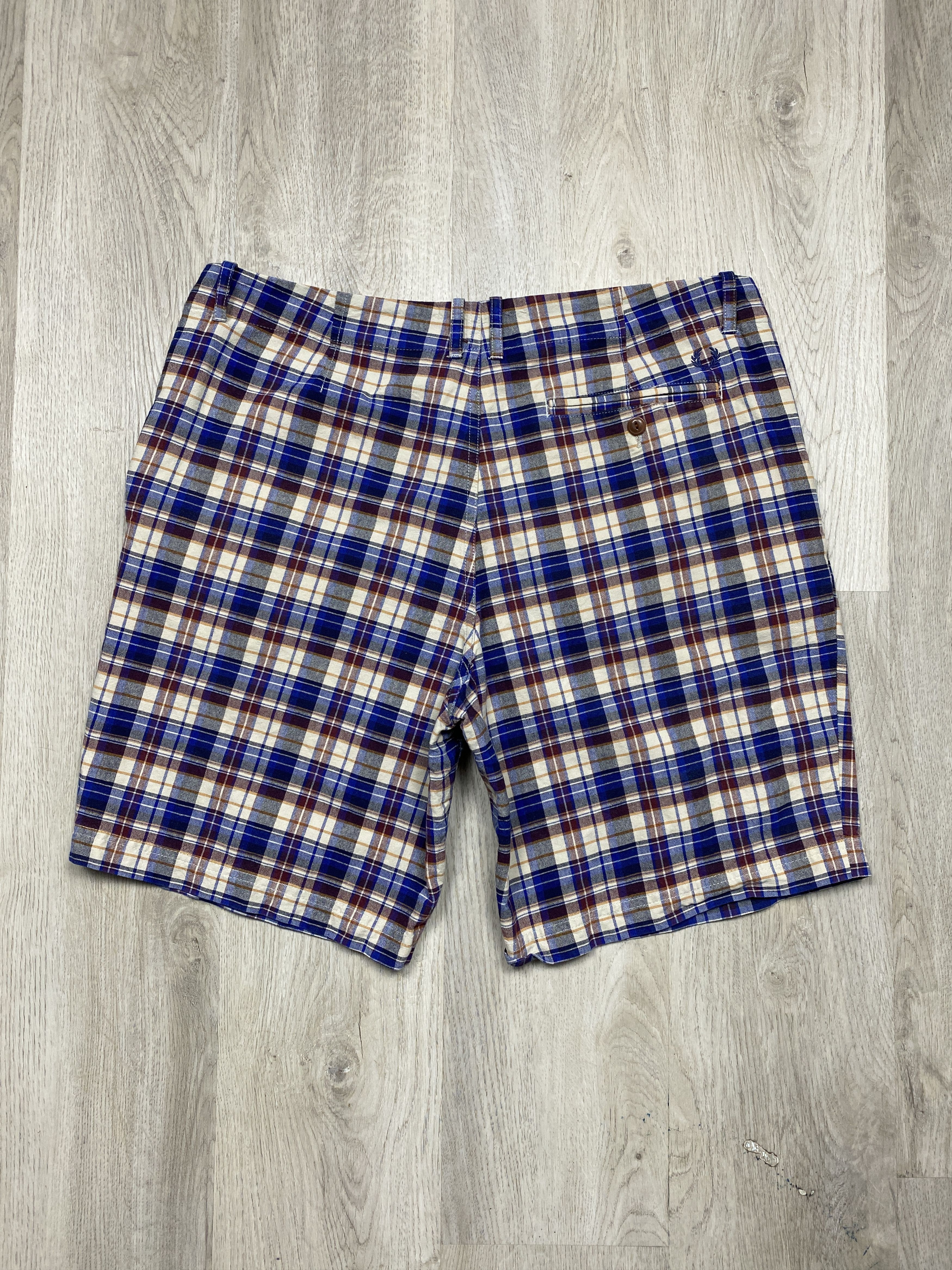 Fred Perry × Vintage Fred Perry Vintage Mens Plaid Shorts Size US 36 / EU 52 - 5 Thumbnail