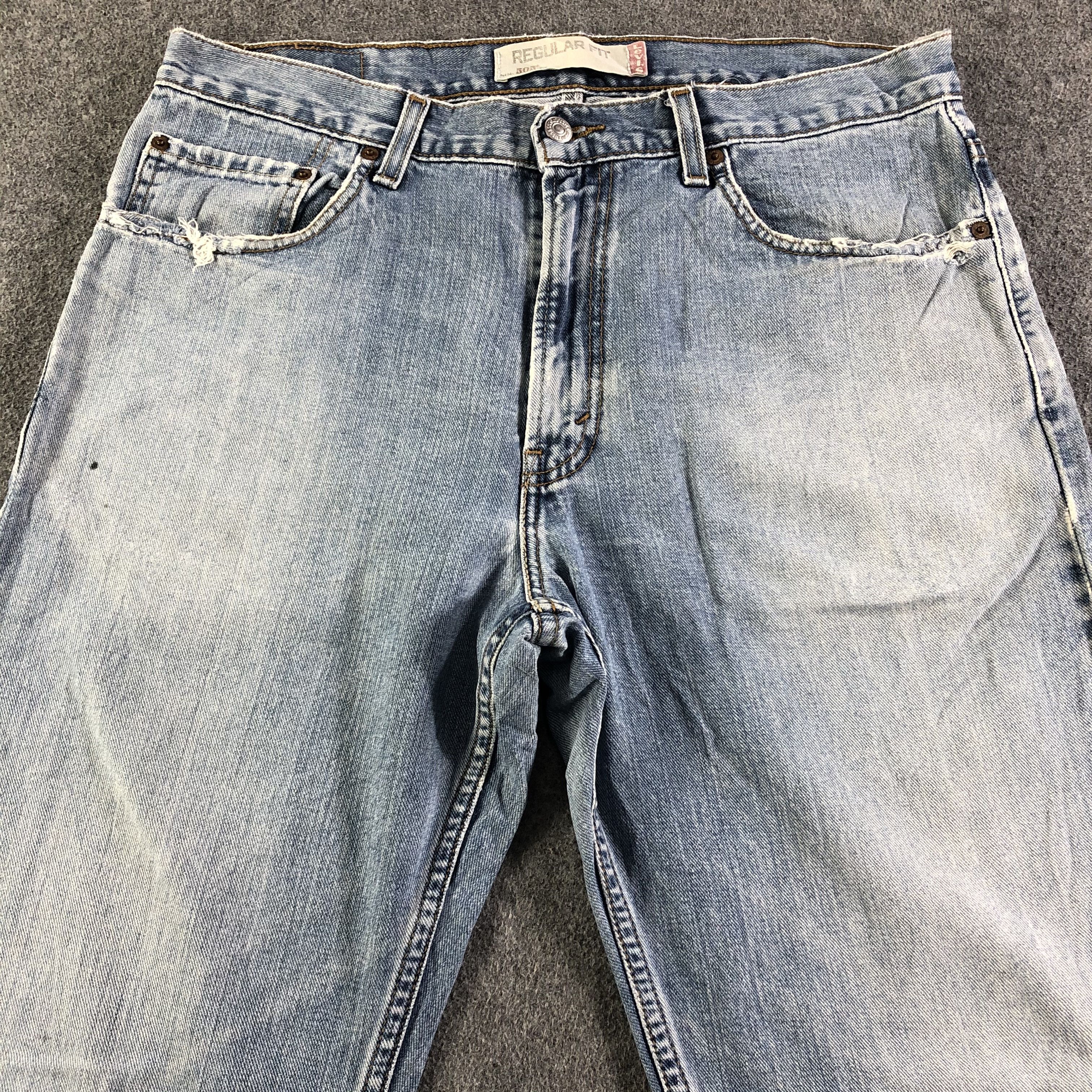Levi's Vintage Blue Wash Levis 505 Jeans-J3058 Size US 35 - 3 Thumbnail