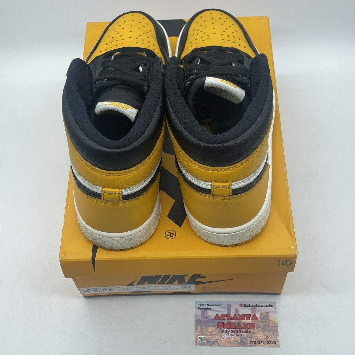 Jordan Brand Air Jordan 1 high yellow toe Size US 9.5 / EU 42-43 - 6 Thumbnail