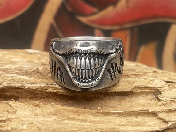 Jewelry Joker Punk Jewelry Rings Open Size Chrome Ring (Size 7-13) Size ONE SIZE - 6 Thumbnail