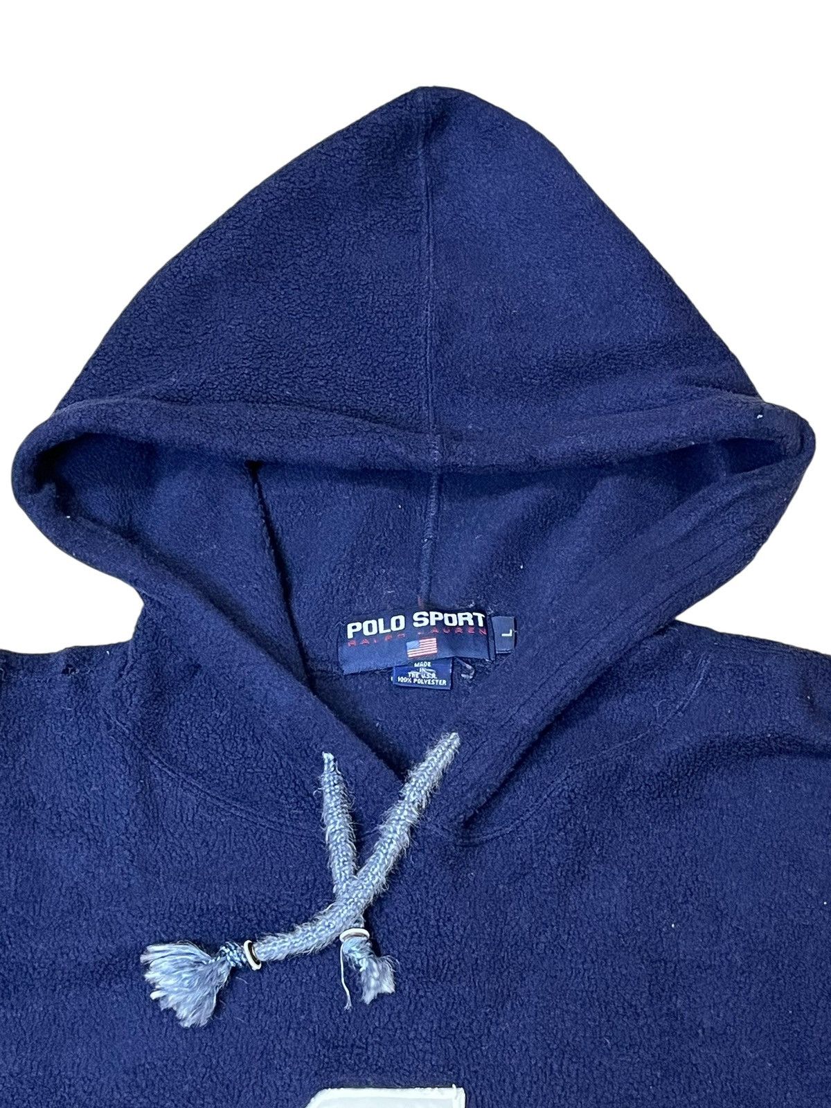 Polo Ralph Lauren Vintage 90s POLO SPORT ralph lauren usa fleece hoodies Size US XL / EU 56 / 4 - 5 Thumbnail