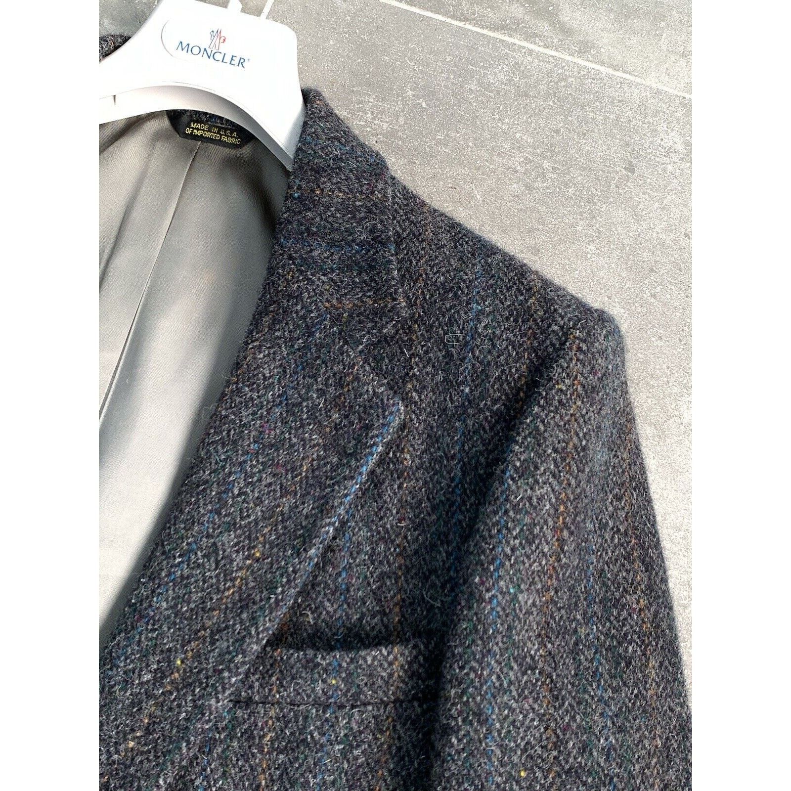 Harris Tweed × Vintage Men's HARRIS TWEED MADE IN USA Sport Blazer Jacket EU50 UK40 Size 50R - 16 Thumbnail
