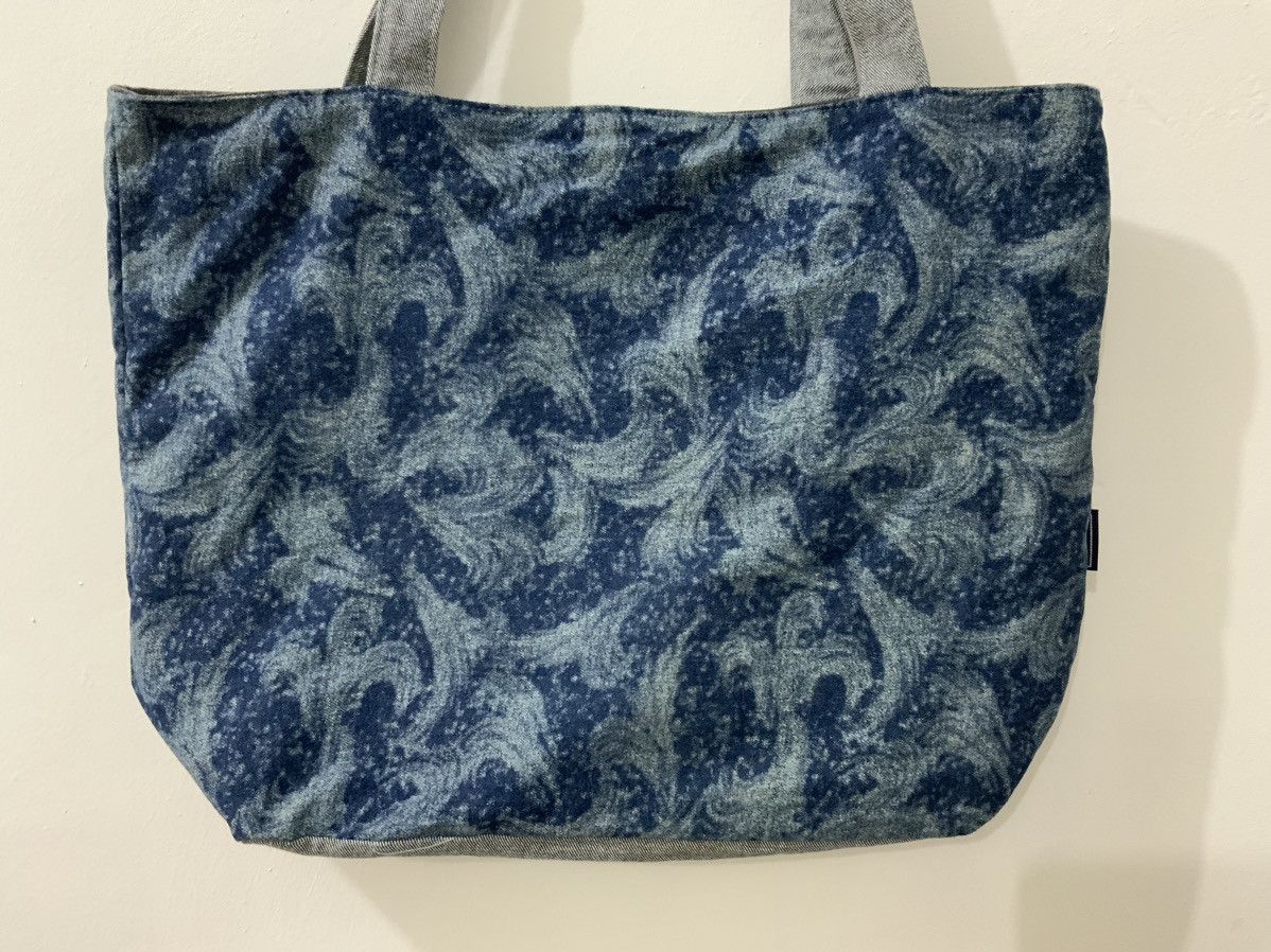 Japanese Brand Denim Flower Art Tote Bag Size ONE SIZE - 3 Thumbnail