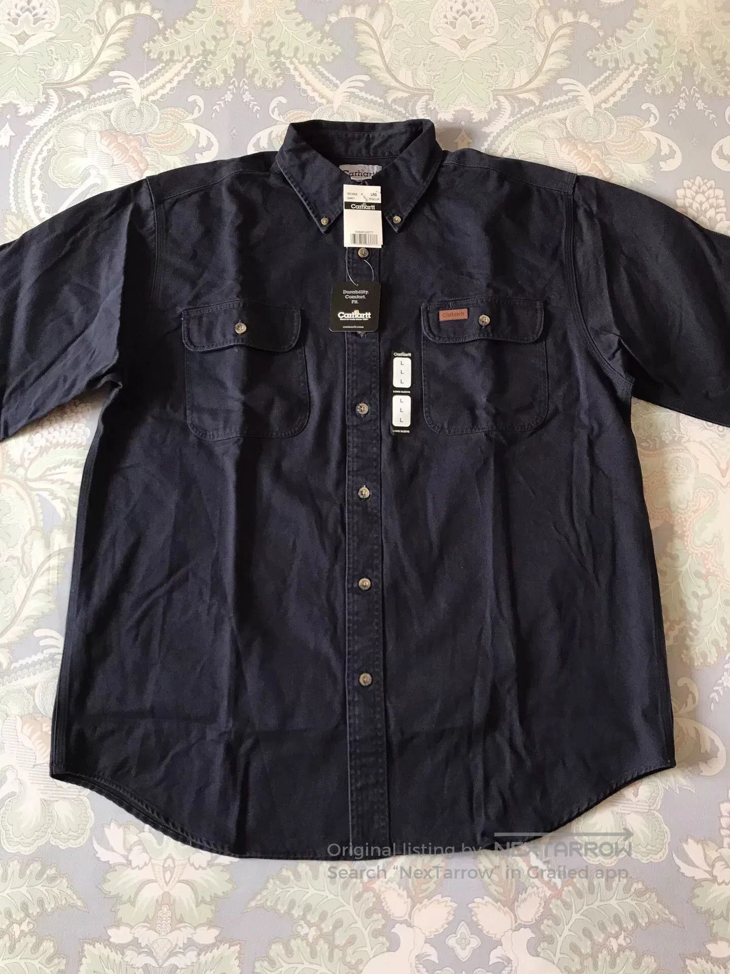 Carhartt Carhartt S09 MDT Midnight Blue Work Shirt. Size US L / EU 52-54 / 3 - 3 Thumbnail