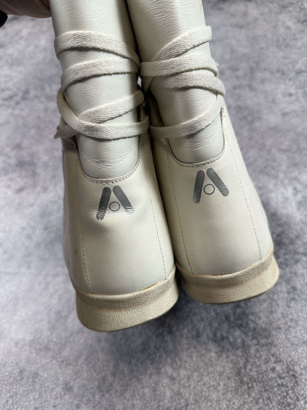 Leather Y2K Vintage Casual White Leather High Sneakers Boots 43 Alt Size US 10 / EU 43 - 7 Thumbnail