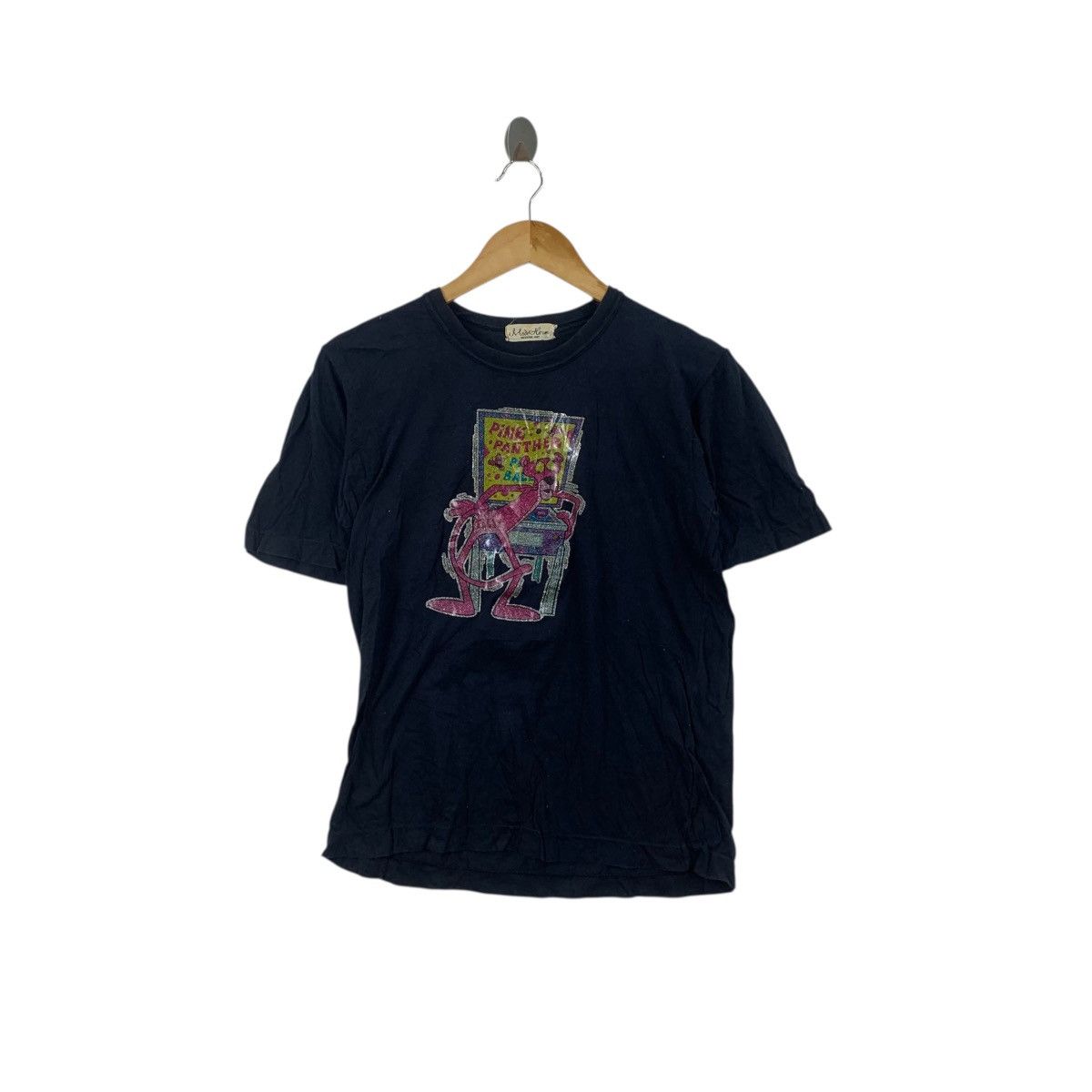 Vintage Vintage 80s PINK PANTHER CARTOON Iron On Logo Tee Shirt Top Size S / US 4 / IT 40 - 1 Thumbnail