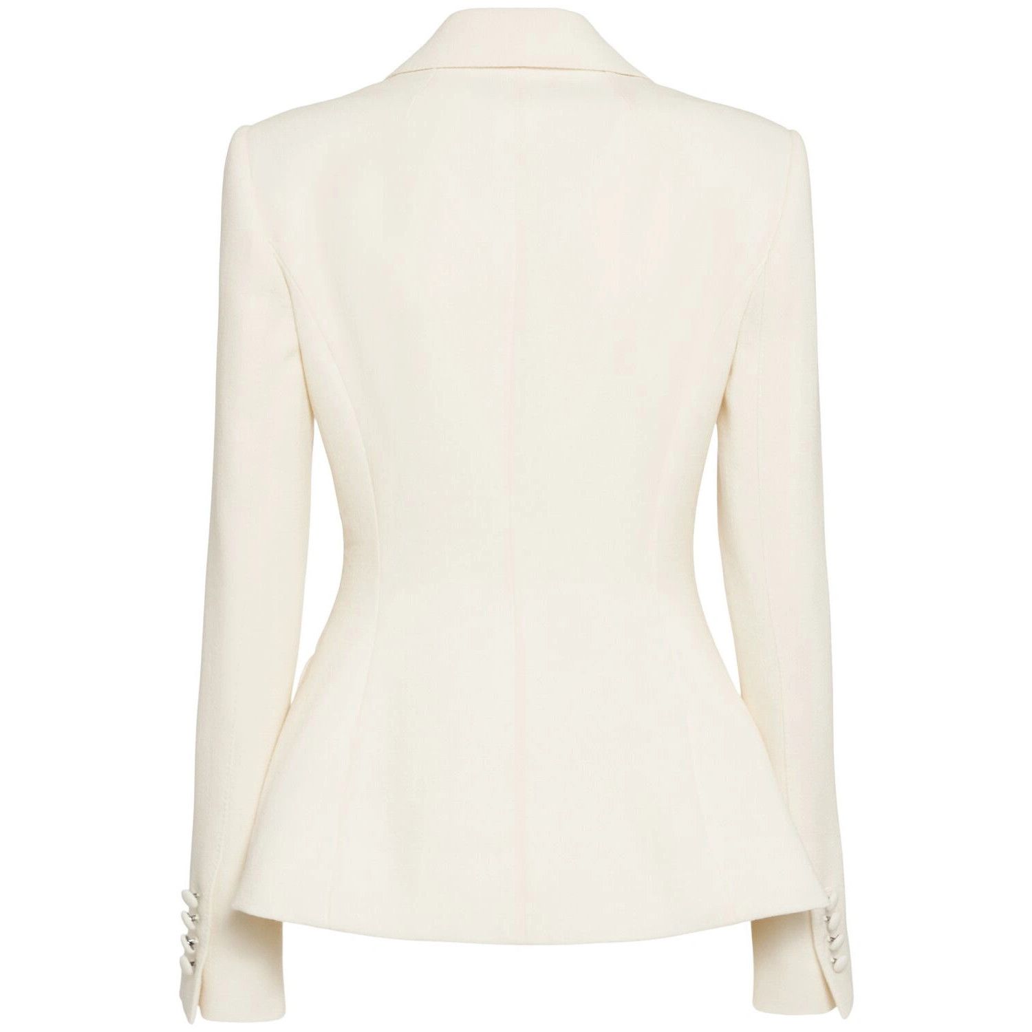 Dolce & Gabbana DOLCE&GABBANA White Wool Blazer Jacket New & Authentic (Wome Size M / US 6-8 / IT 42-44 - 2 Thumbnail