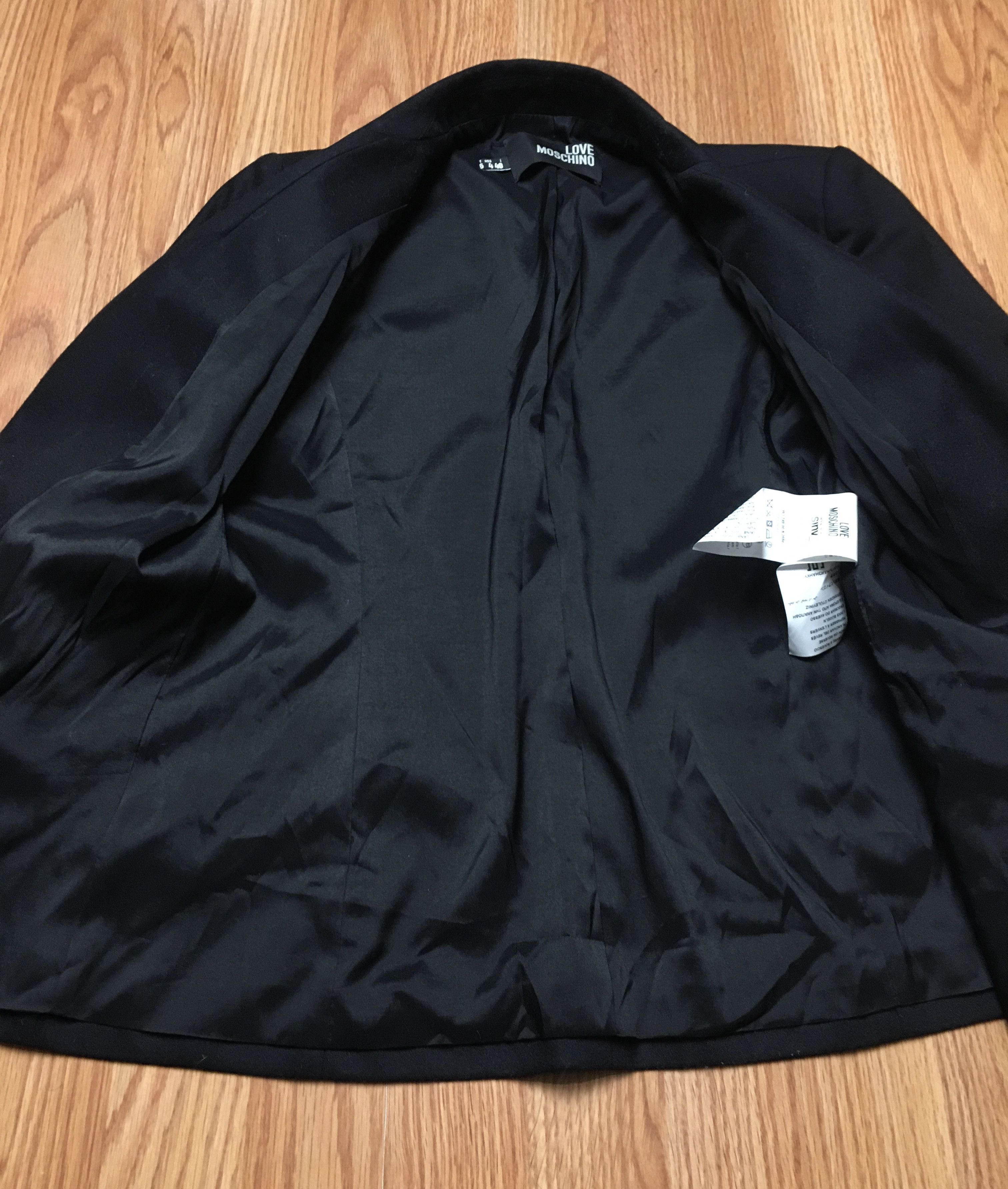 Moschino Love Moschino Octagram Black Wool Blazer Jacket IT40 US 4 Size S / US 4 / IT 40 - 8 Thumbnail