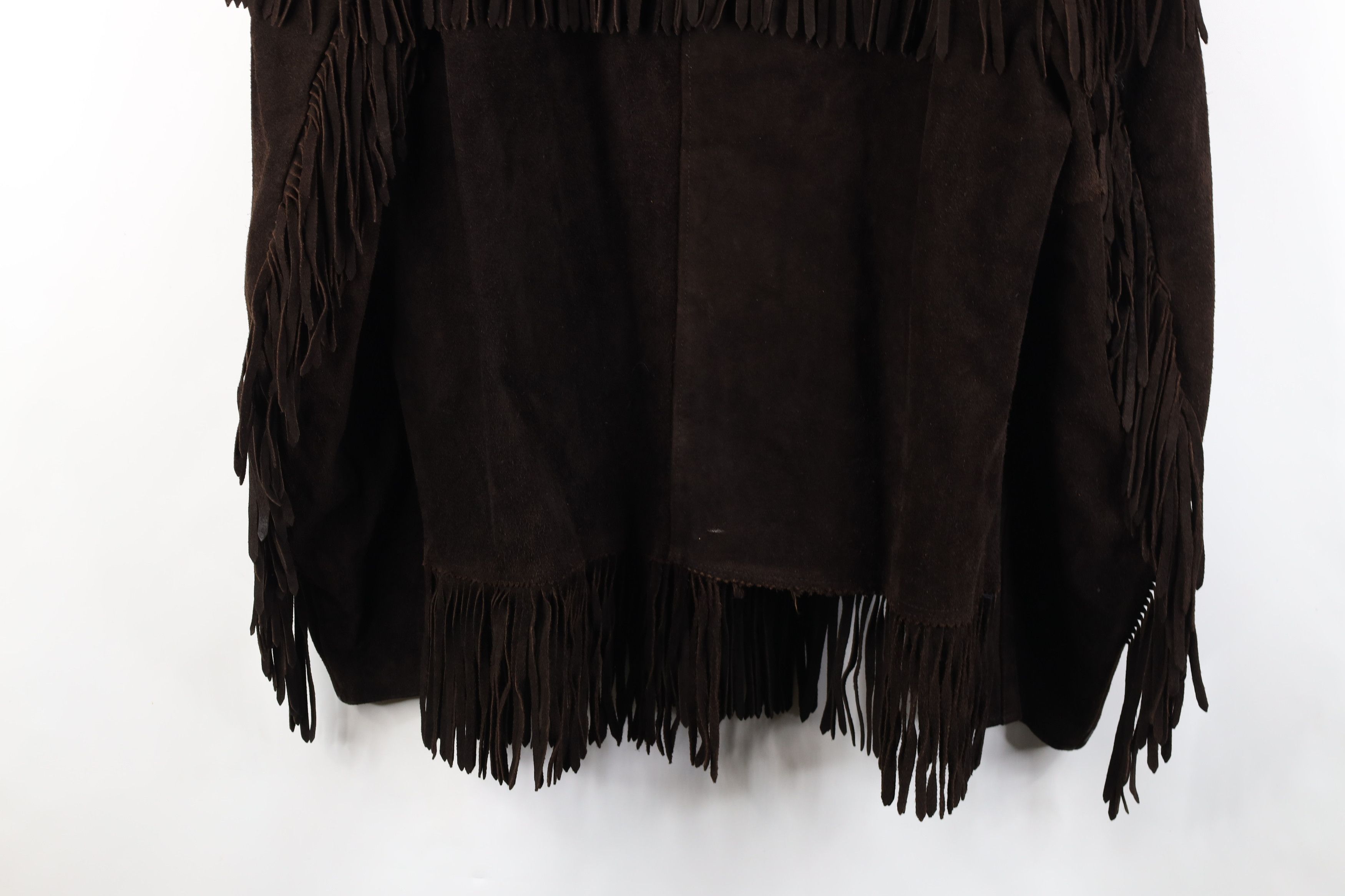 Vintage Vintage 70s Skaggerac Hippie Fringed Suede Leather Jacket Size US XL / EU 56 / 4 - 16 Thumbnail